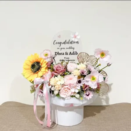 Bloom Box Akrilik Ucapan Wedding Sudirman